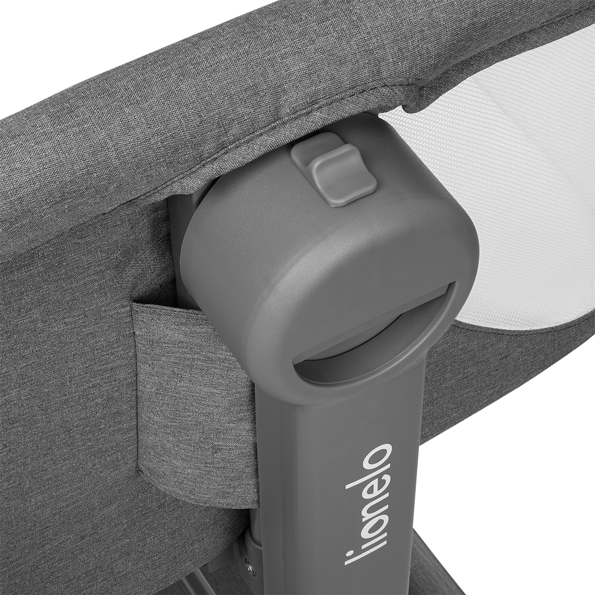 bedside crib product view 7 Lionelo Leonie Plus Grey Stone