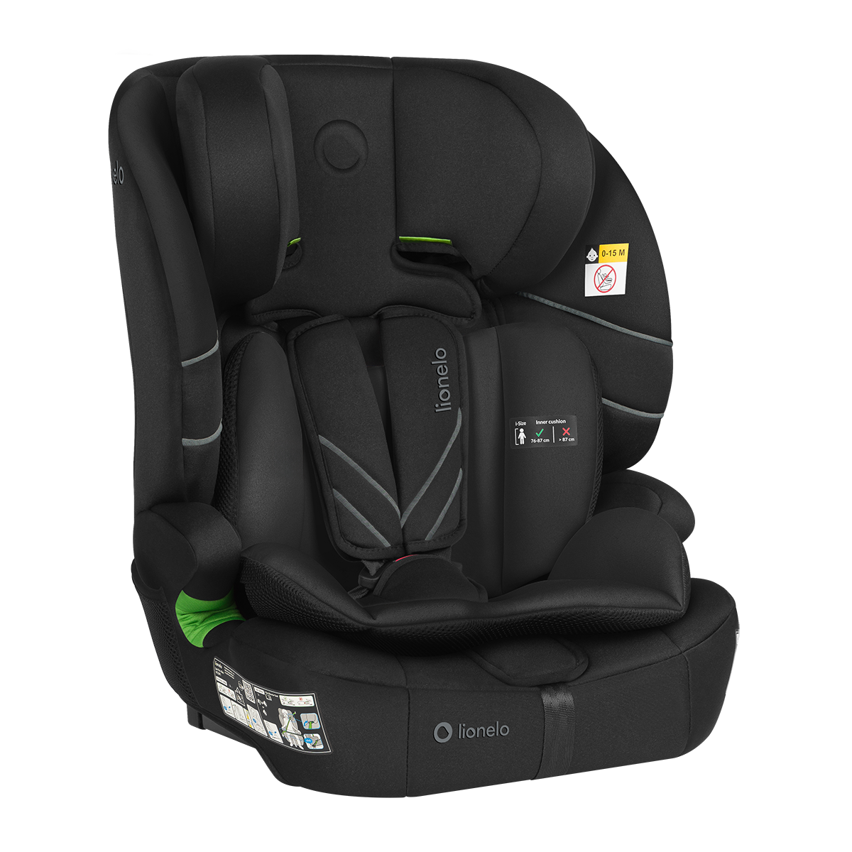 i-Size convertible car seat Lionelo Levi Fix i-Size Black Carbon