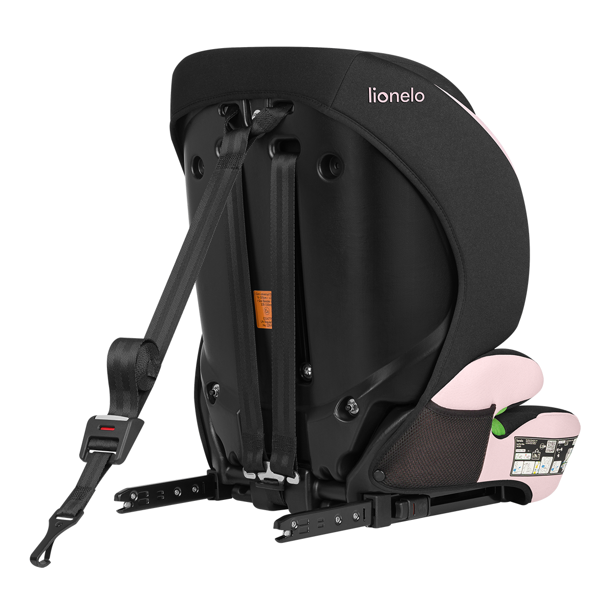 i-Size convertible car seat product view 4 Lionelo Levi Fix i-Size Pink Baby
