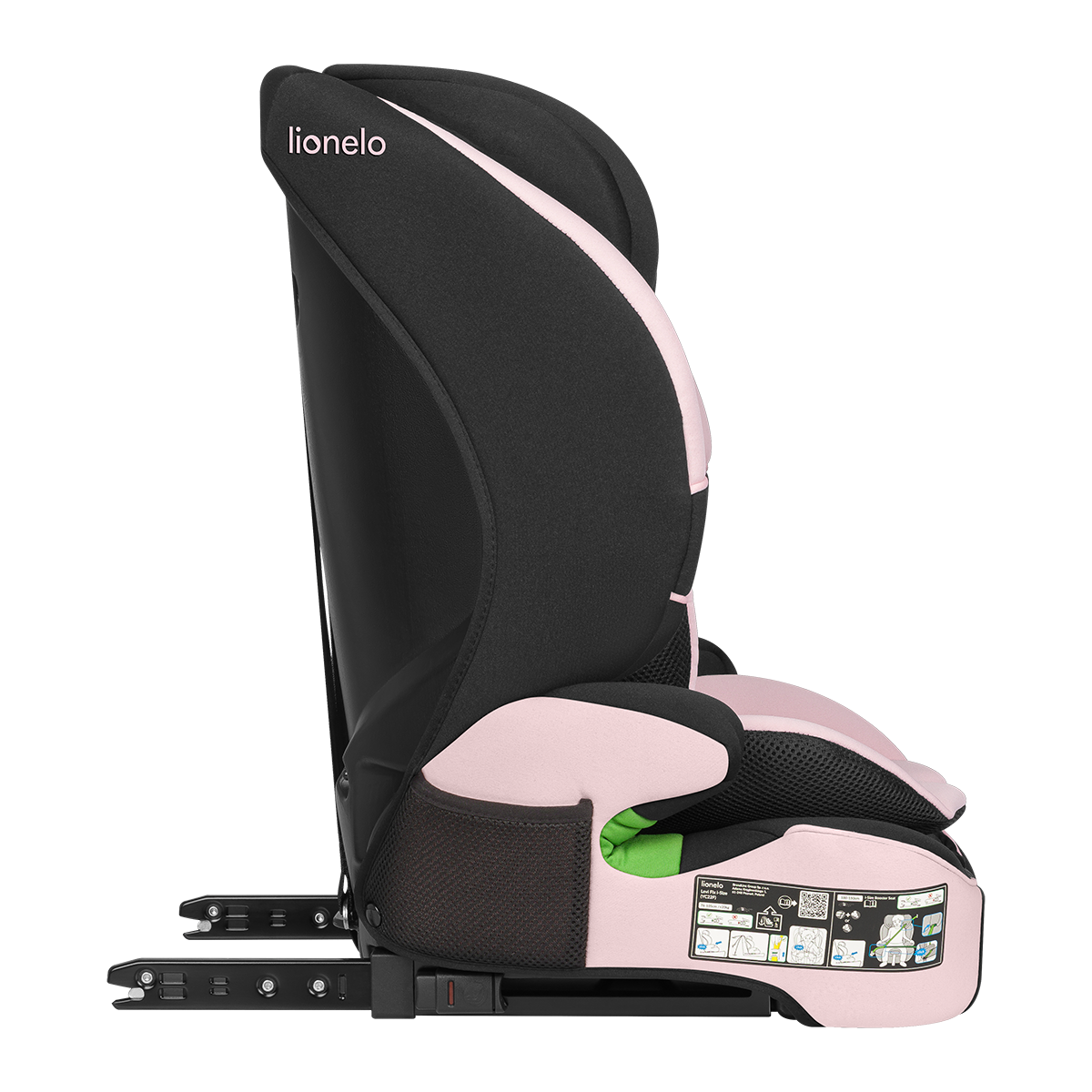 i-Size convertible car seat product view 5 Lionelo Levi Fix i-Size Pink Baby