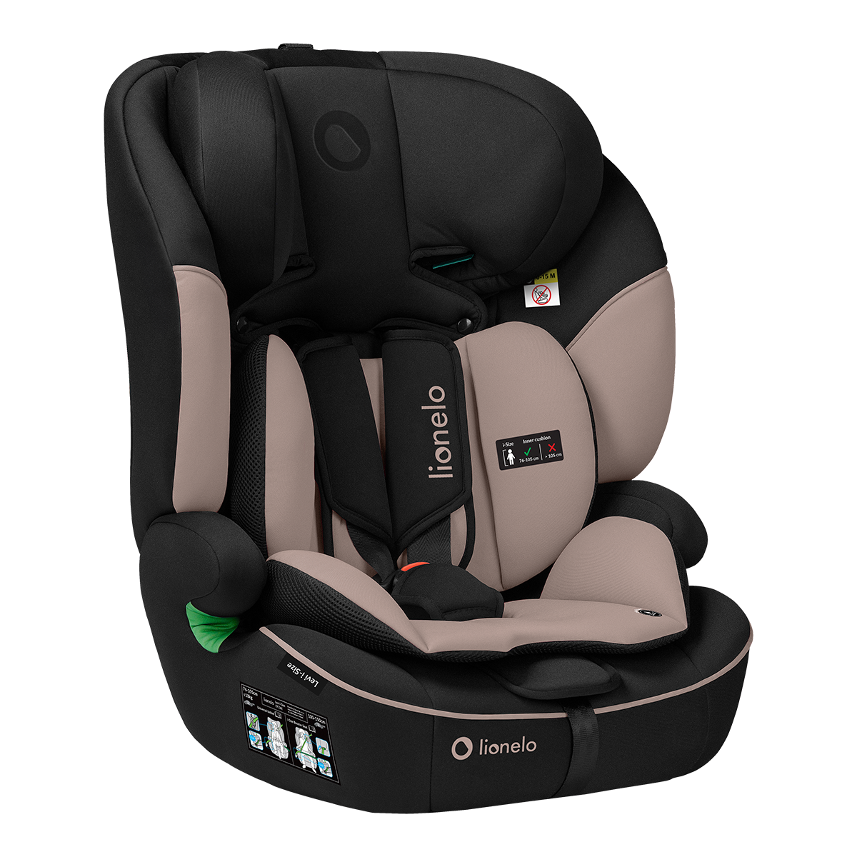 i-Size convertible car seat Lionelo Levi i-Size Beige Latte