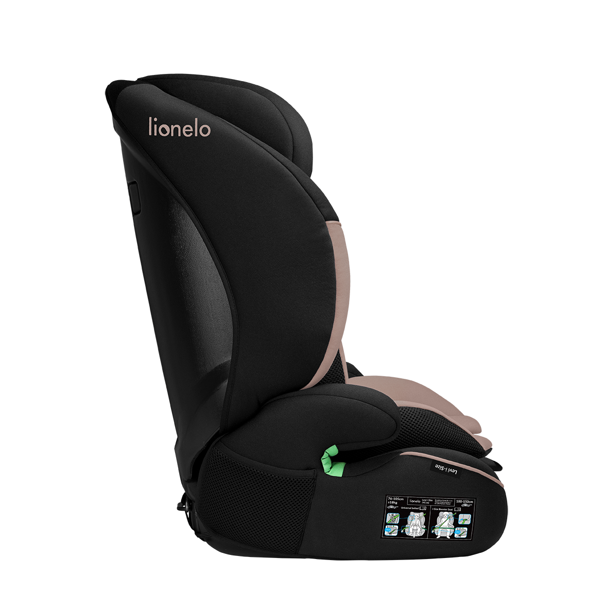 i-Size convertible car seat product view 5 Lionelo Levi i-Size Beige Latte