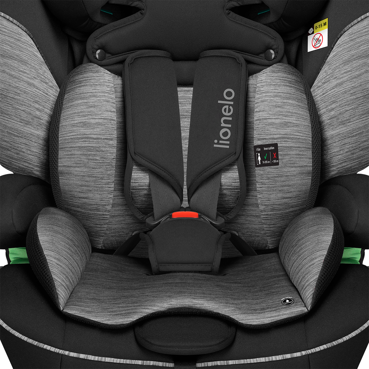 i-Size convertible car seat product view 4 Lionelo Levi i-Size Black Grey