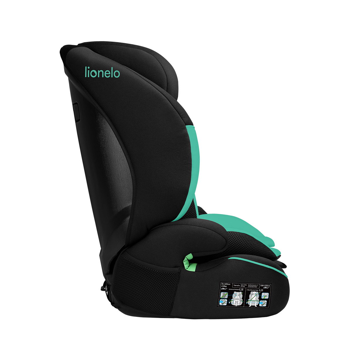 i-Size convertible car seat product view 5 Lionelo Levi i-Size Green Emerald