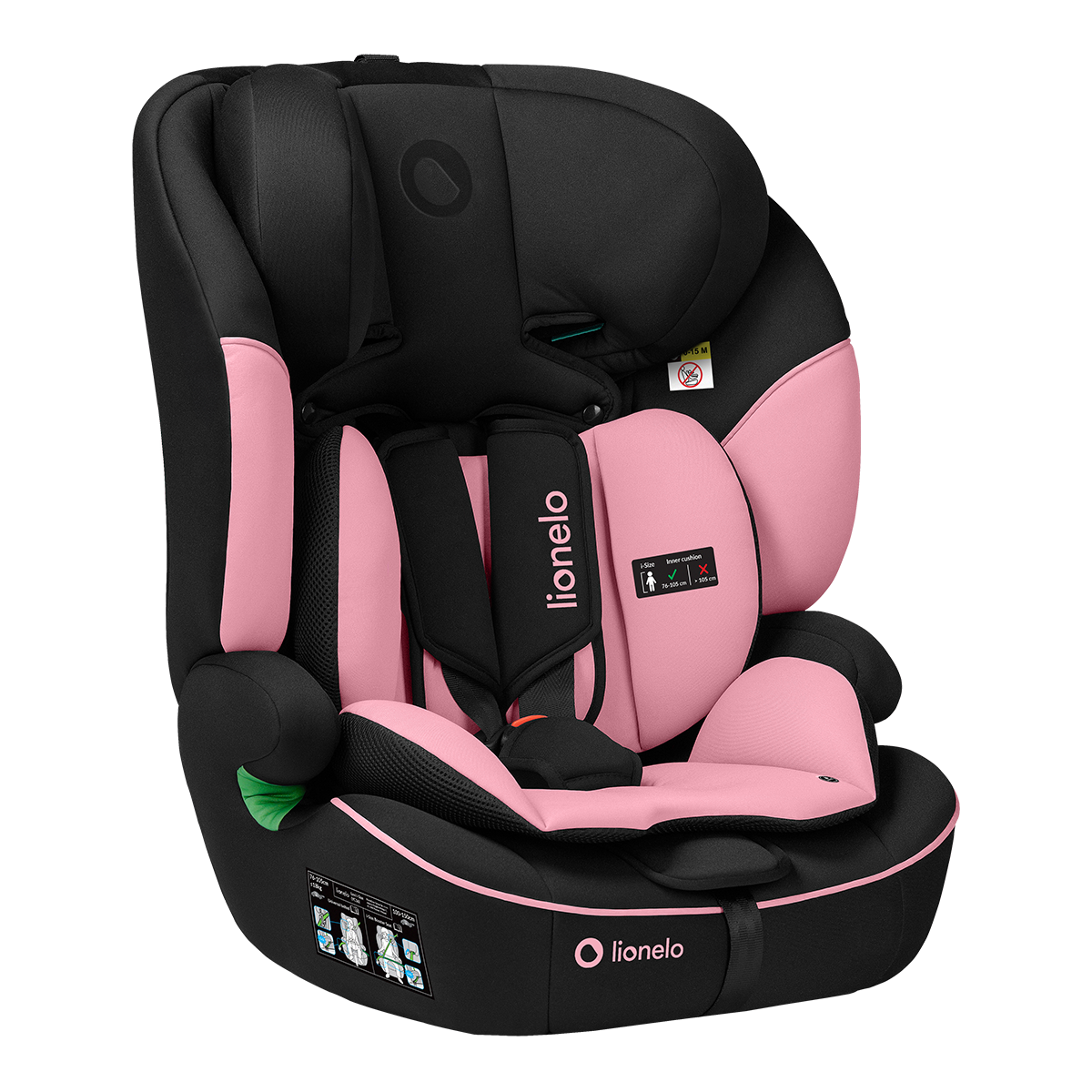i-Size convertible car seat Lionelo Levi i-Size Pink Baby