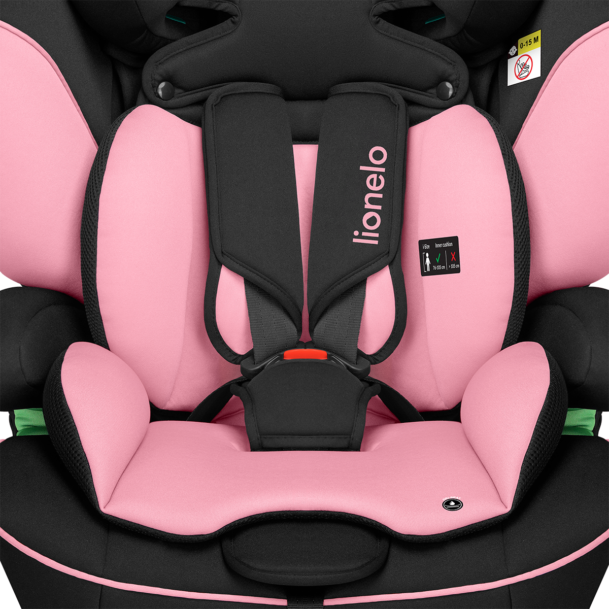 i-Size convertible car seat product view 4 Lionelo Levi i-Size Pink Baby