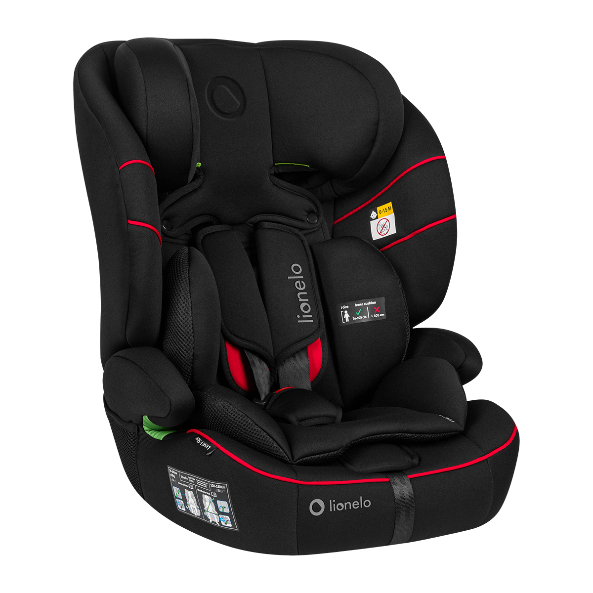 i-Size convertible car seat Lionelo Levi i-Size Sporty Black