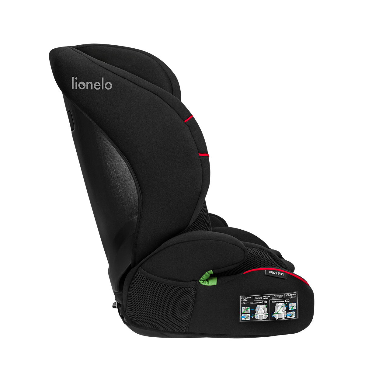 i-Size convertible car seat product view 5 Lionelo Levi i-Size Sporty Black