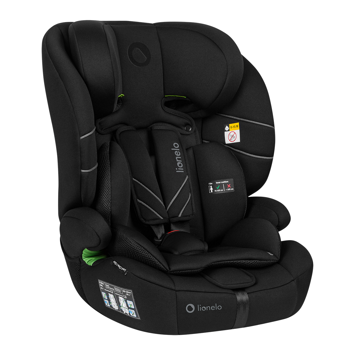 i-Size convertible car seat Lionelo Levi One i-Size Black Carbon