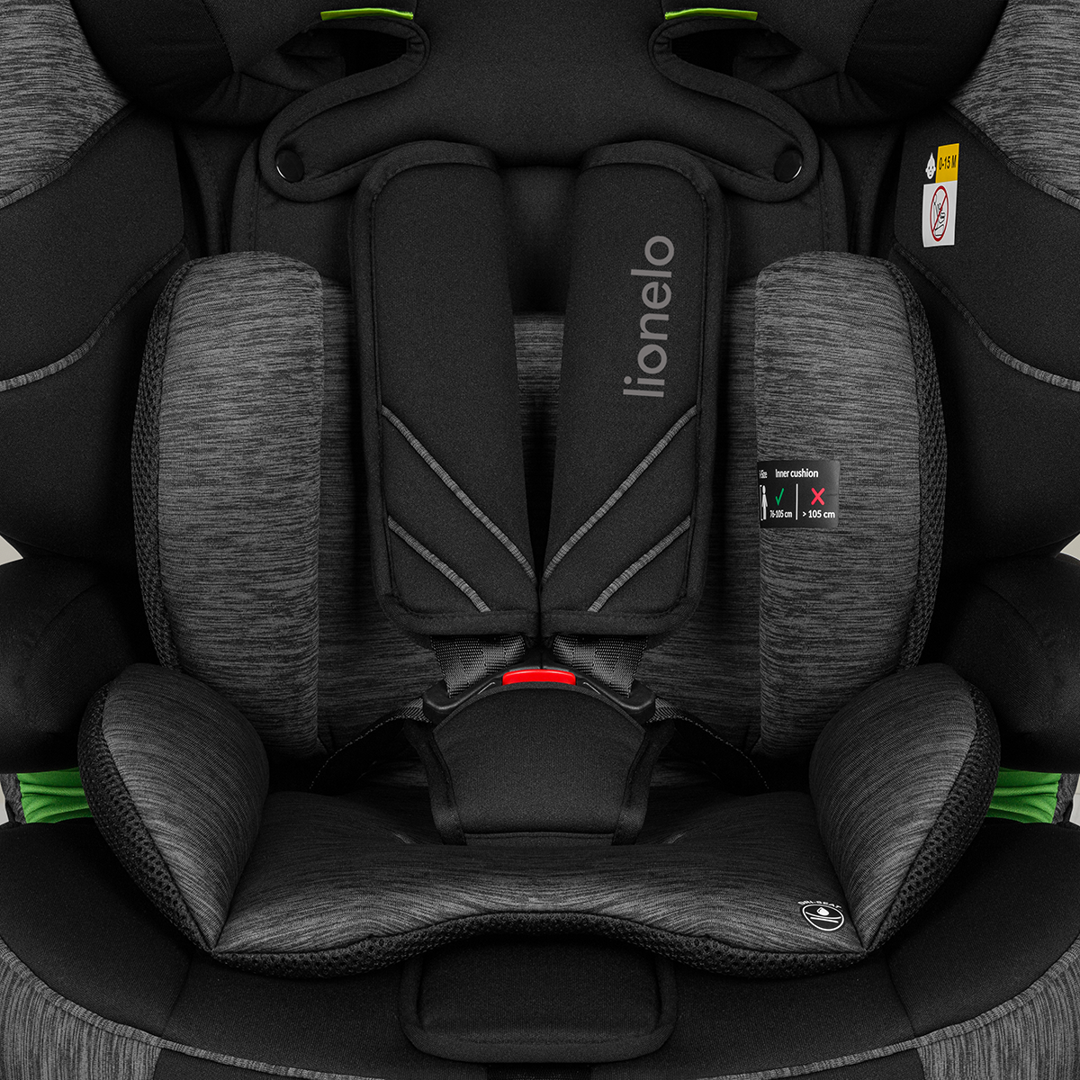 i-Size convertible car seat product view 4 Lionelo Levi One i-Size Black Grey
