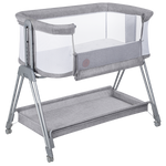 bedside crib Lionelo Luna Grey Concrete