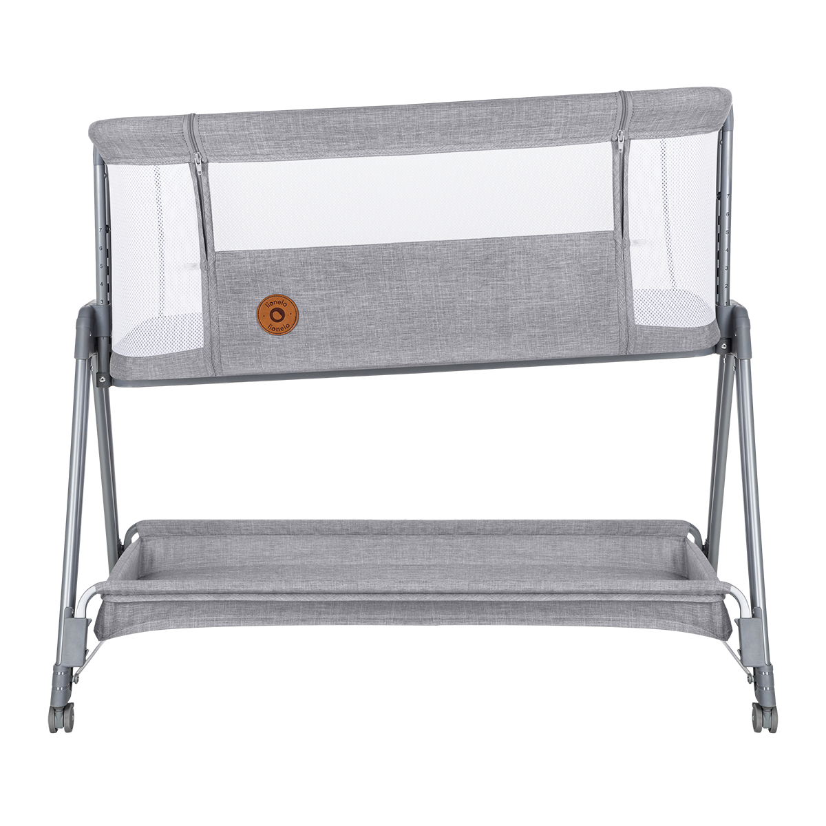 bedside crib product view 4 Lionelo Luna Grey Concrete