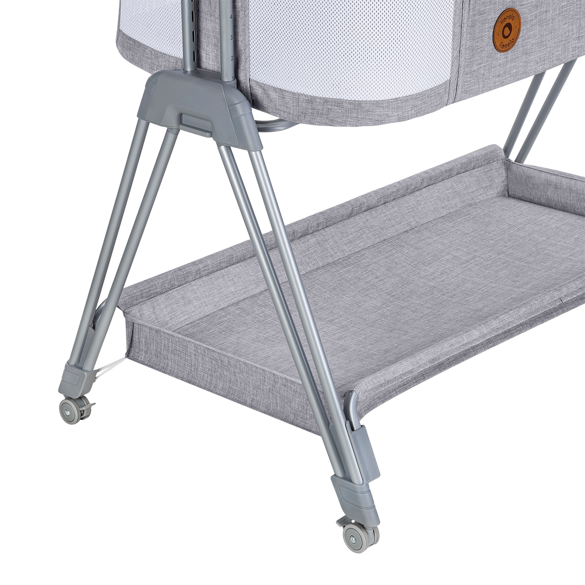 bedside crib product view 5 Lionelo Luna Grey Concrete