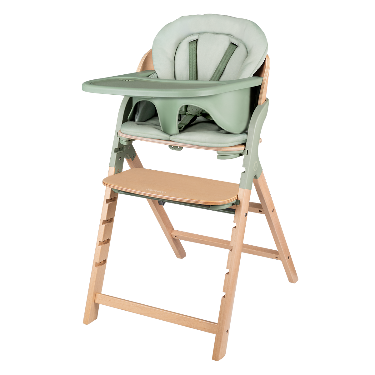 convertible high chair product view 3 Lionelo Megan Green Wood