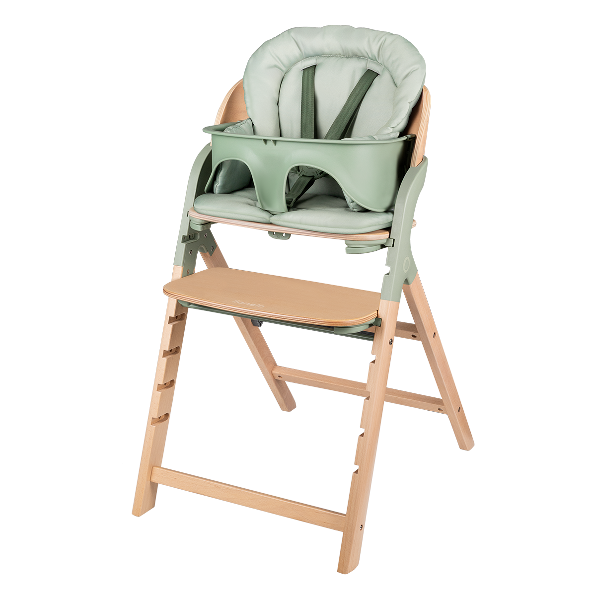 convertible high chair product view 5 Lionelo Megan Green Wood