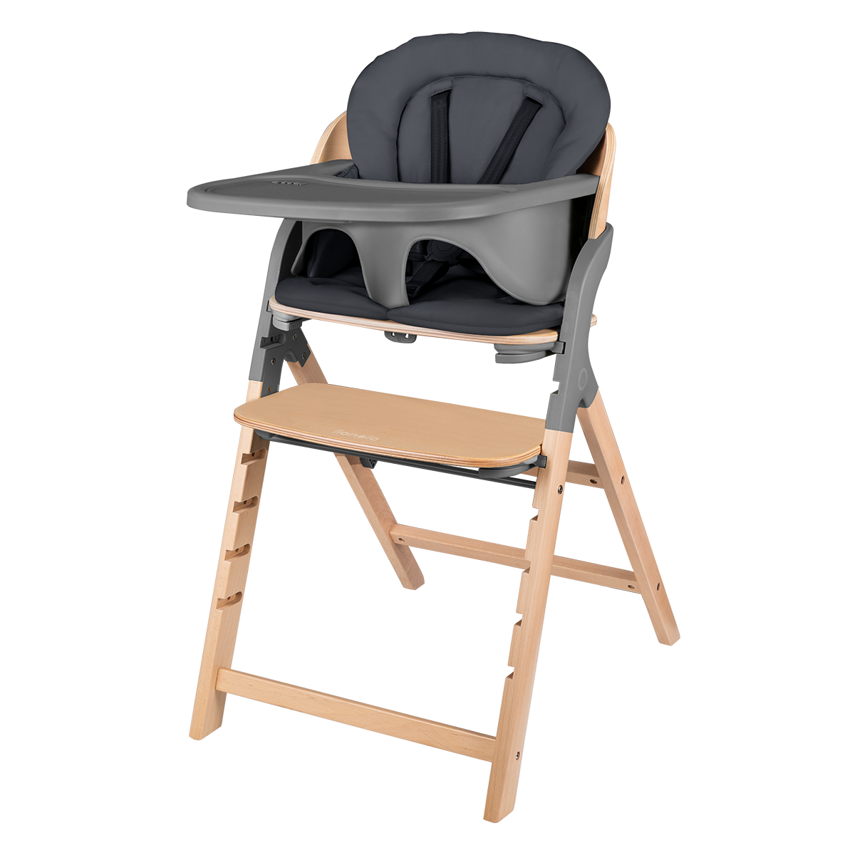 convertible high chair product view 3 Lionelo Megan Grey Wood