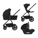 3-in-1 stroller with carrycot, stroller seat and car seat Lionelo Meril 3-in-1 Black Onyx