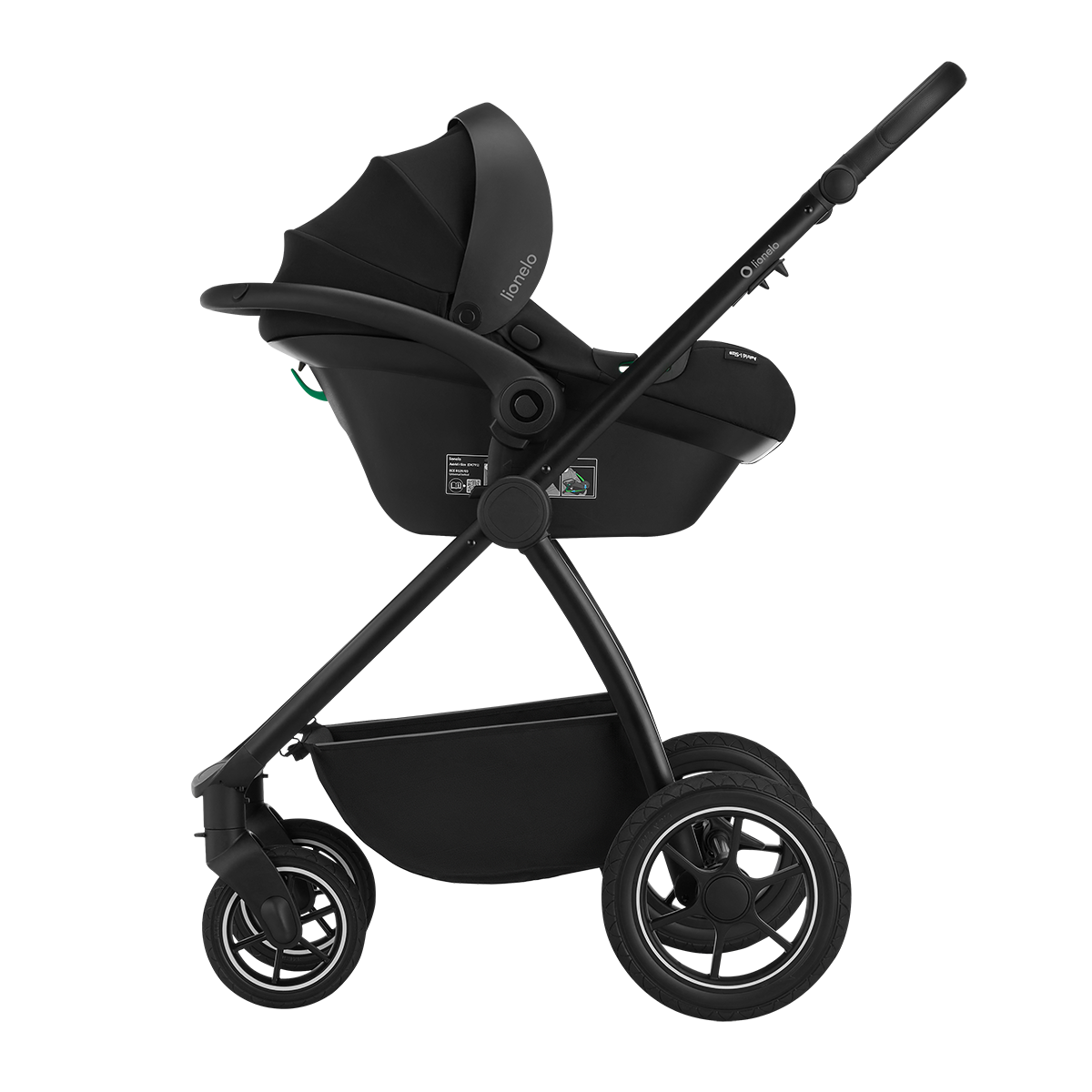 3-in-1 stroller product view 5 Lionelo Meril 3-in-1 Black Onyx