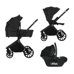 3-in-1 stroller with carrycot, stroller seat and car seat Lionelo Mika Plus 3-in-1 Black Onyx