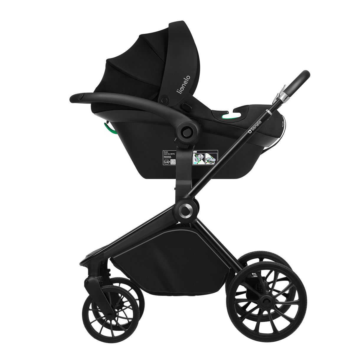 3-in-1 stroller product view 5 Lionelo Mika Plus 3-in-1 Black Onyx