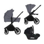 3-in-1 stroller with carrycot, stroller seat and car seat Lionelo Mika Plus 3-in-1 Grey Stone