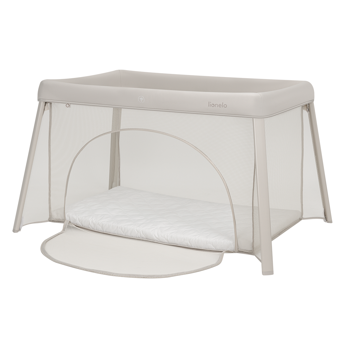 travel cot product view 2 Lionelo Mila Beige Cream