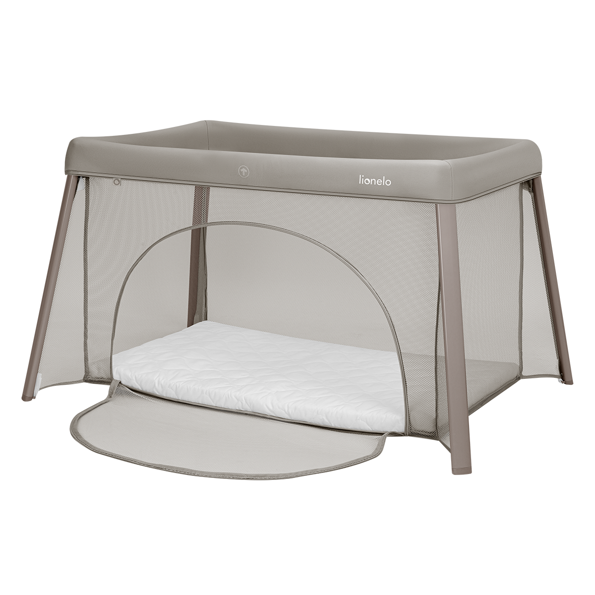 travel cot product view 2 Lionelo Mila Beige Taupe