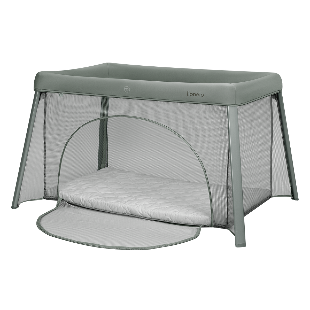travel cot product view 2 Lionelo Mila Green Sage