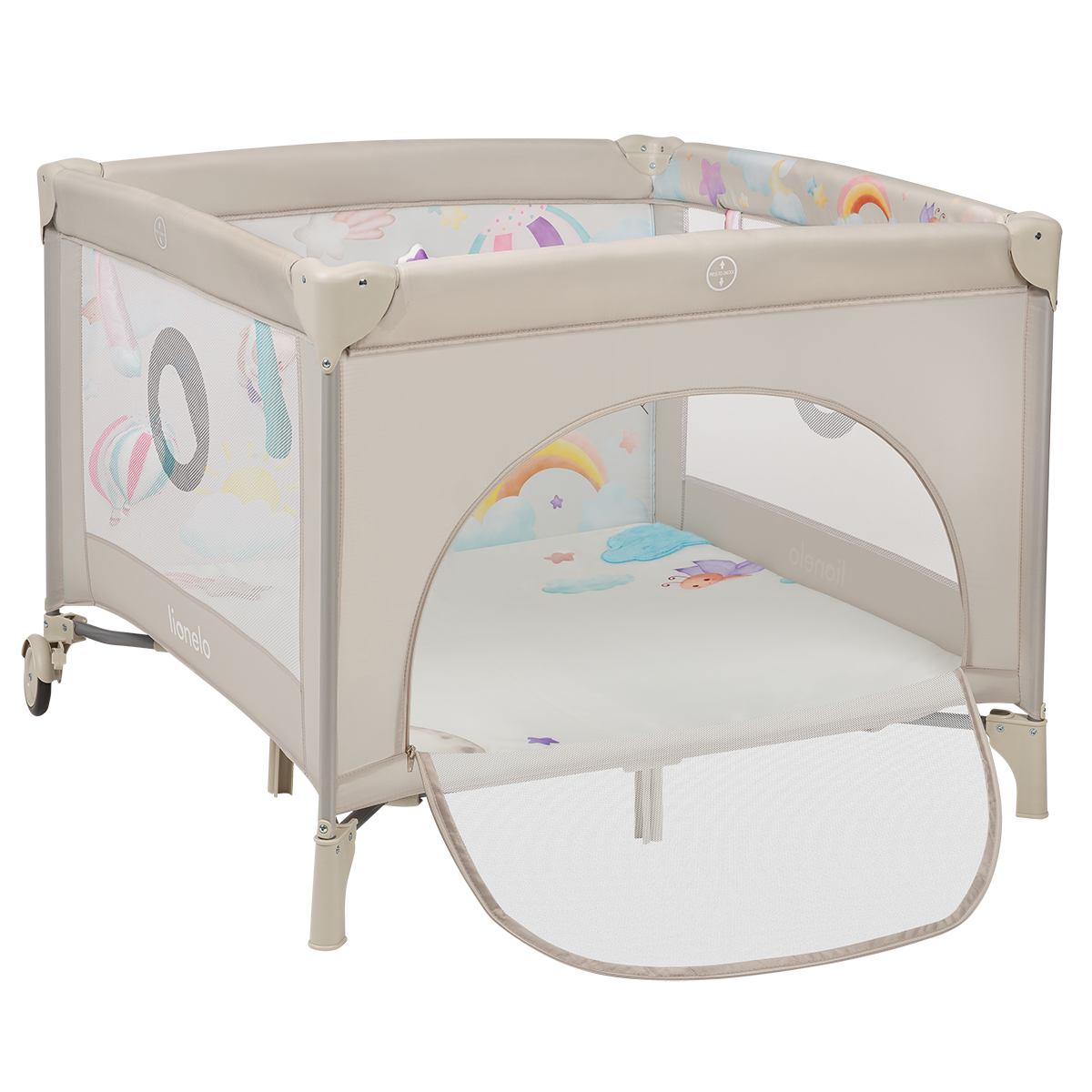 baby playpen product view 2 Lionelo Mille Plus Grey Beige