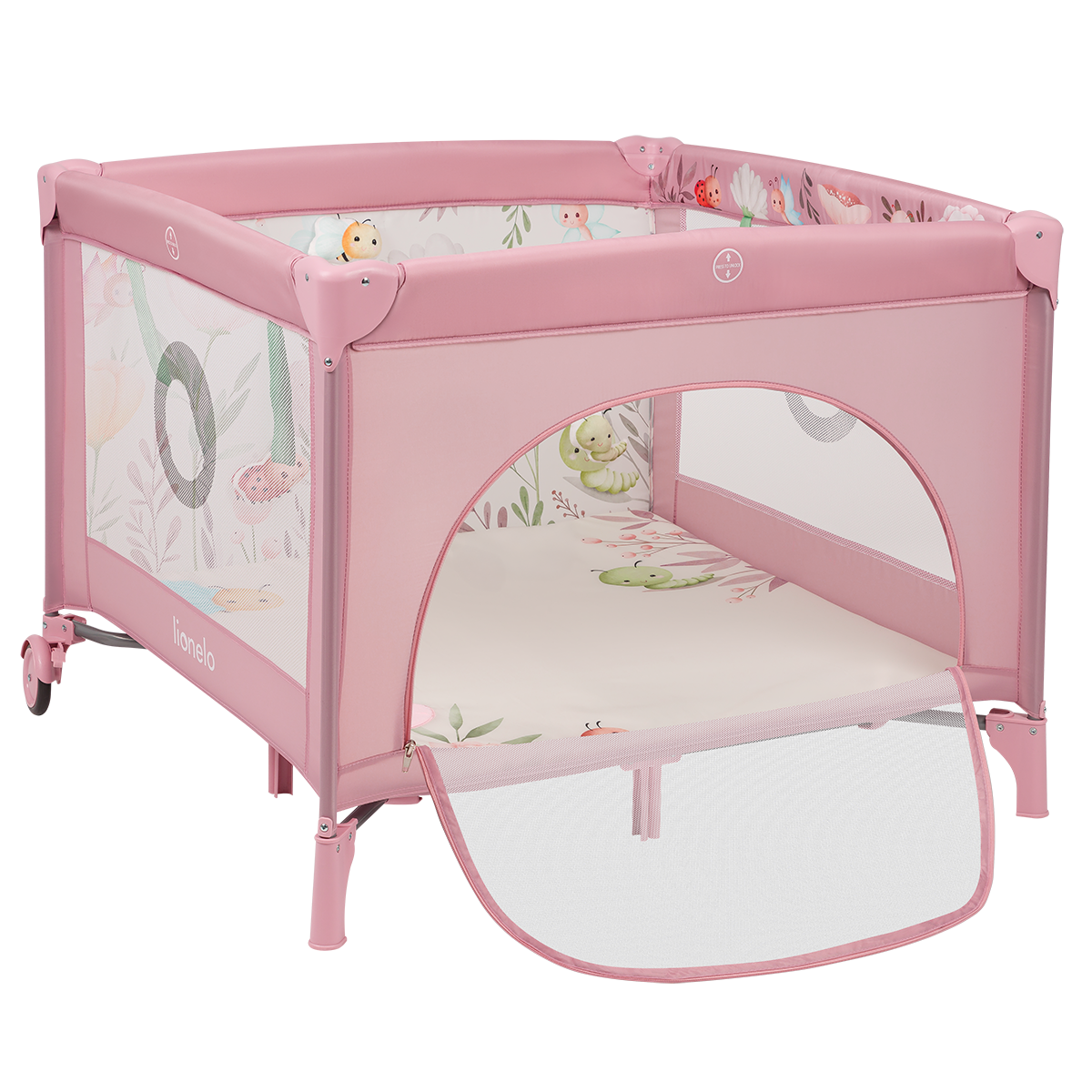 baby playpen product view 2 Lionelo Mille Plus Pink