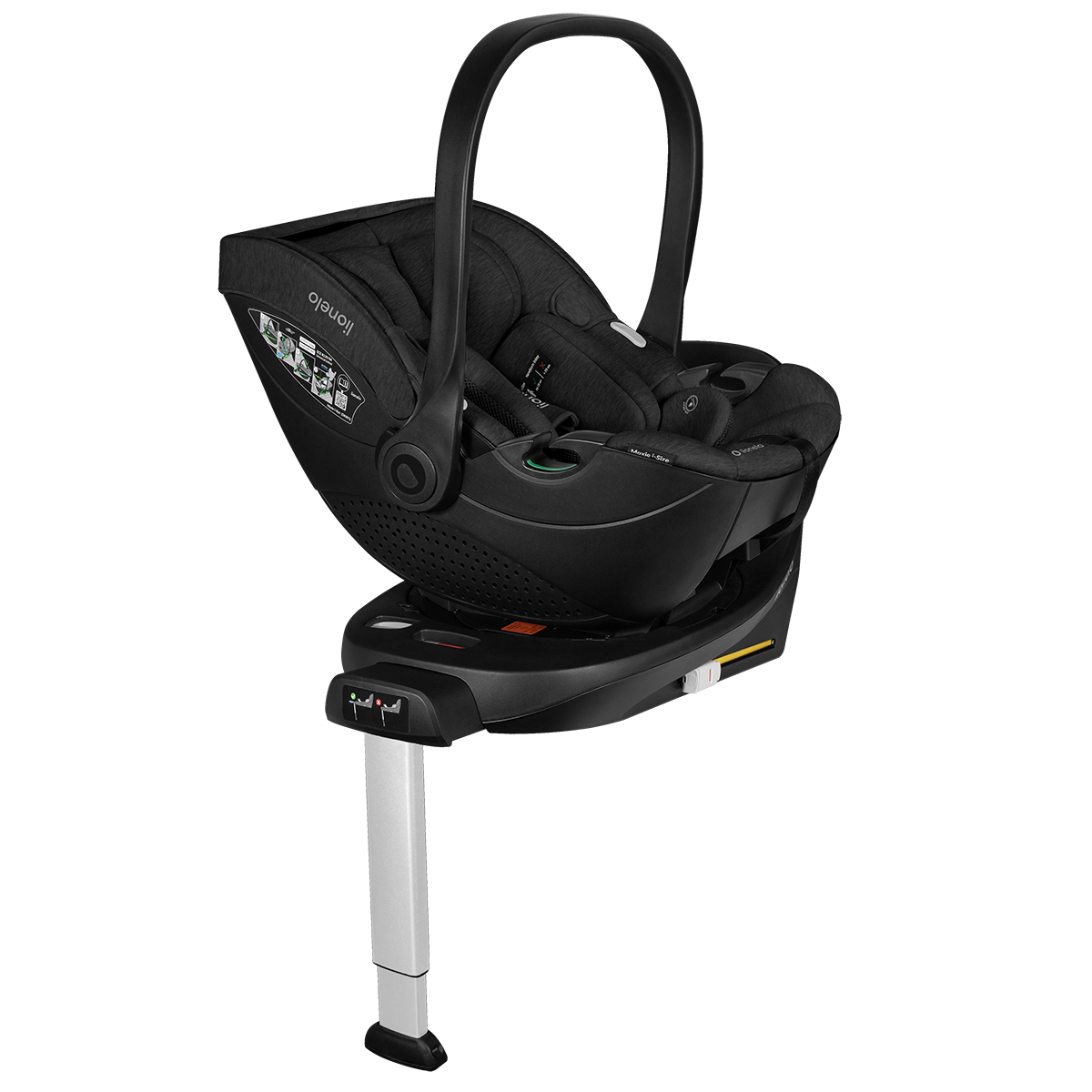 i-Size infant car seat product view 2 Lionelo Moxie i-Size Set Black Carbon