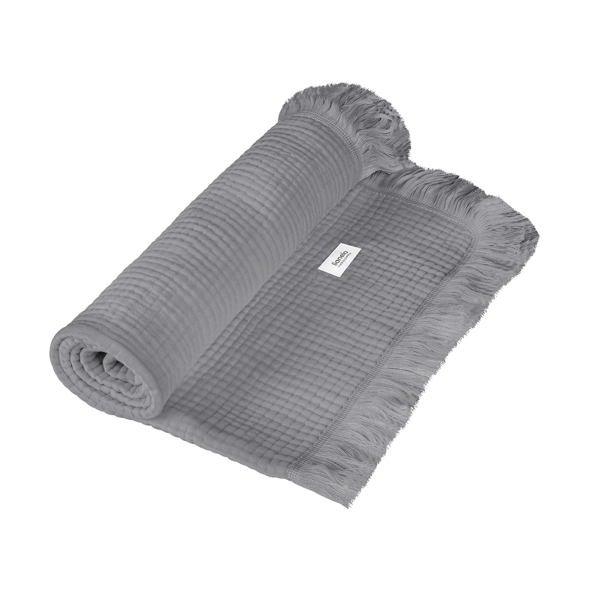 baby blanket or towel product view 2 Lionelo Muslin Blanket Dove Grey
