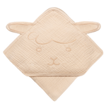 baby blanket or towel product view 4 Lionelo Muslin Hooded Towel Beige Sand