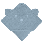 baby blanket or towel product view 4 Lionelo Muslin Hooded Towel Grey Sky