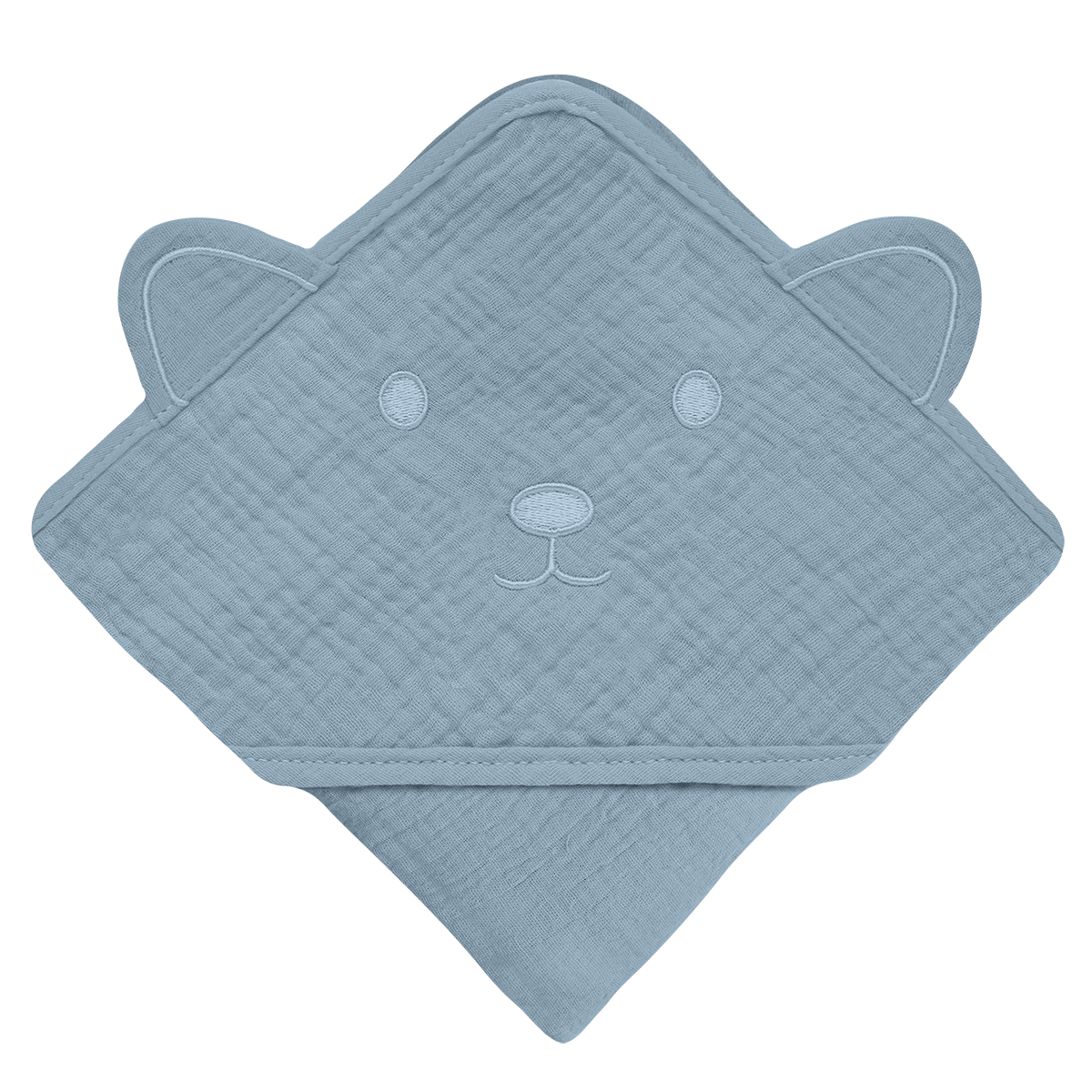 baby blanket or towel product view 4 Lionelo Muslin Hooded Towel Grey Sky