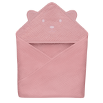 baby blanket or towel Lionelo Muslin Hooded Towel Pink Baby