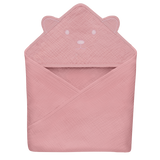 Muslin Hooded Towel Pink Baby