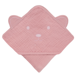 baby blanket or towel product view 4 Lionelo Muslin Hooded Towel Pink Baby