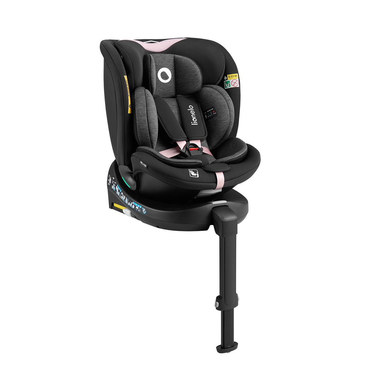 i-Size convertible car seat product view 3 Lionelo Navy i-Size Black Pink