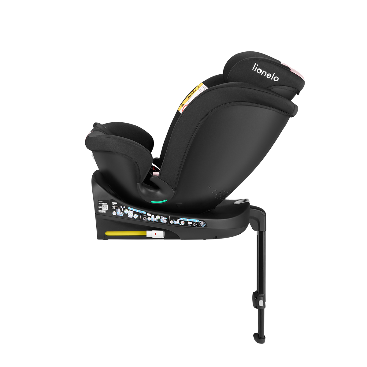 i-Size convertible car seat product view 6 Lionelo Navy i-Size Black Pink