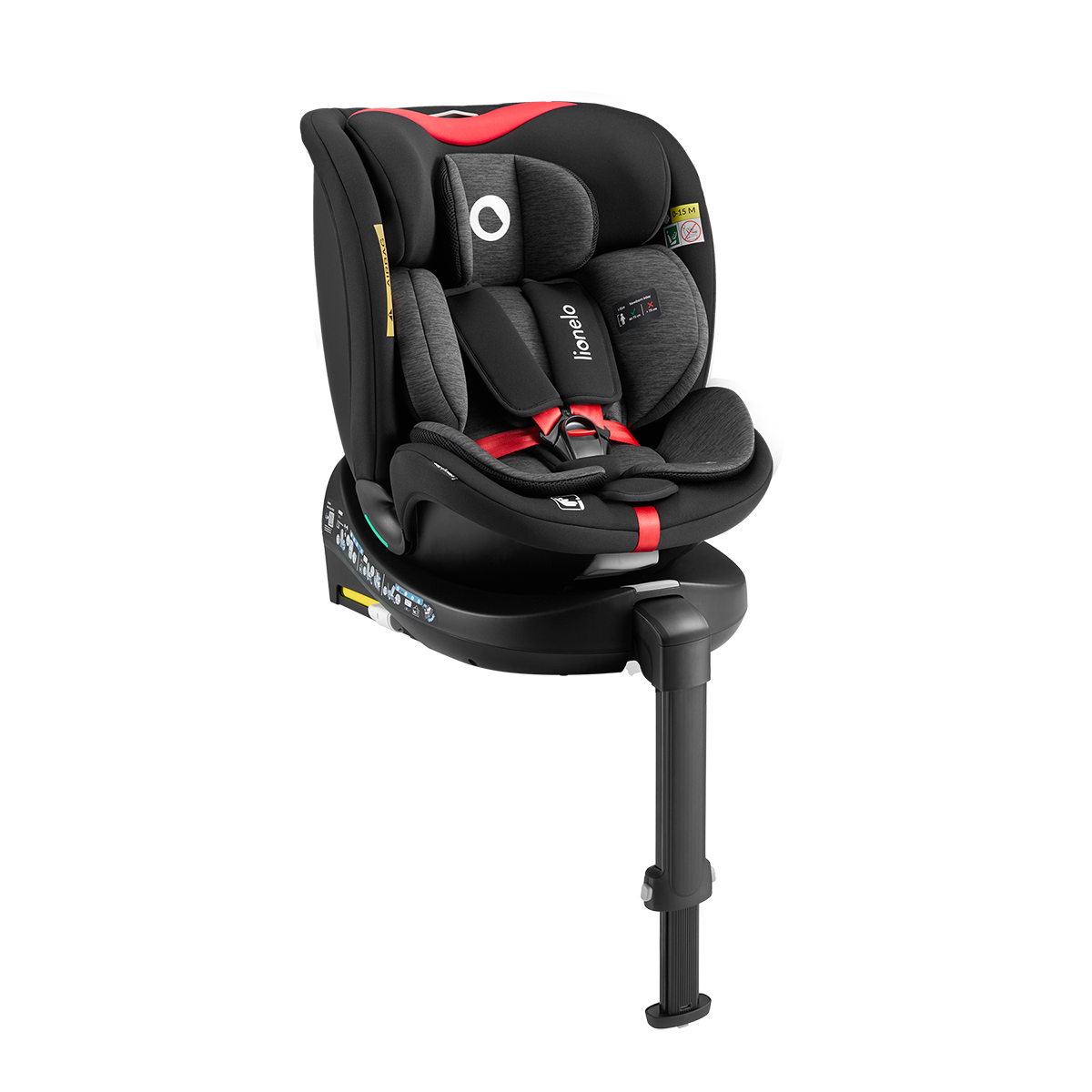 i-Size convertible car seat product view 3 Lionelo Navy i-Size Black Red