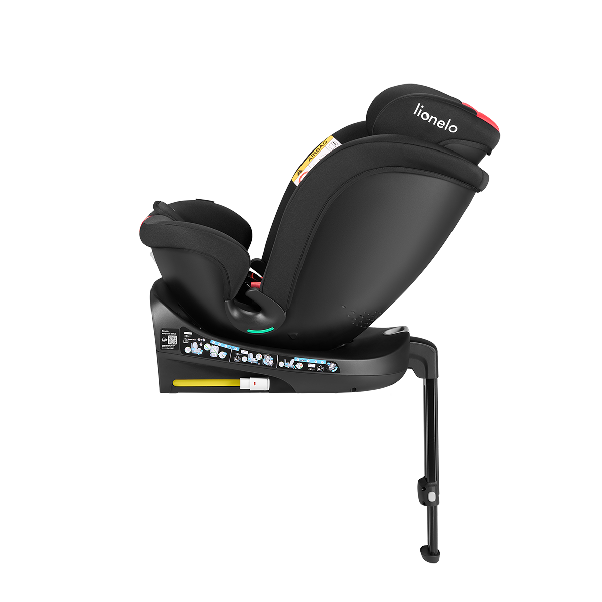 i-Size convertible car seat product view 6 Lionelo Navy i-Size Black Red