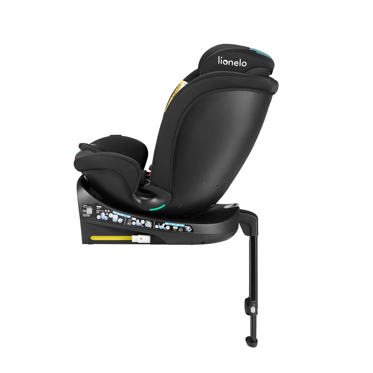 i-Size convertible car seat product view 6 Lionelo Navy i-Size Black Turquoise