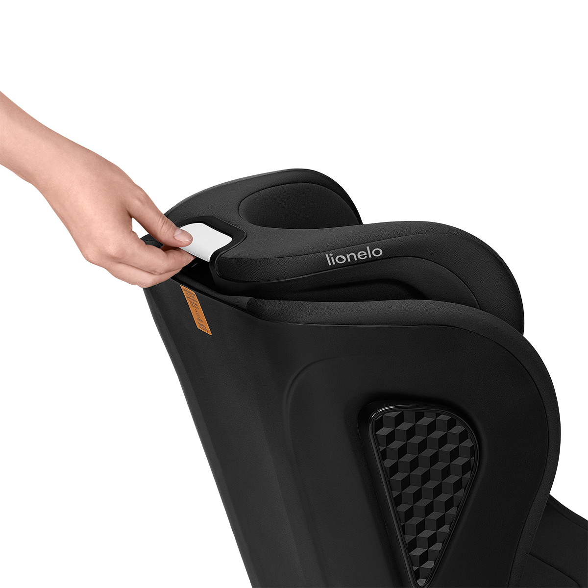 i-Size booster car seat product view 4 Lionelo Neal i-Size Black Carbon