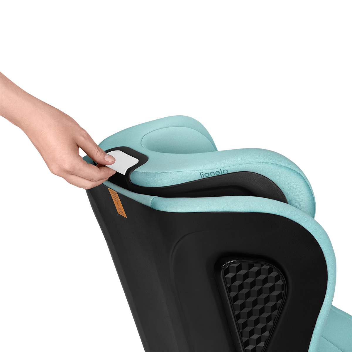 i-Size booster car seat product view 4 Lionelo Neal i-Size Green Turquoise