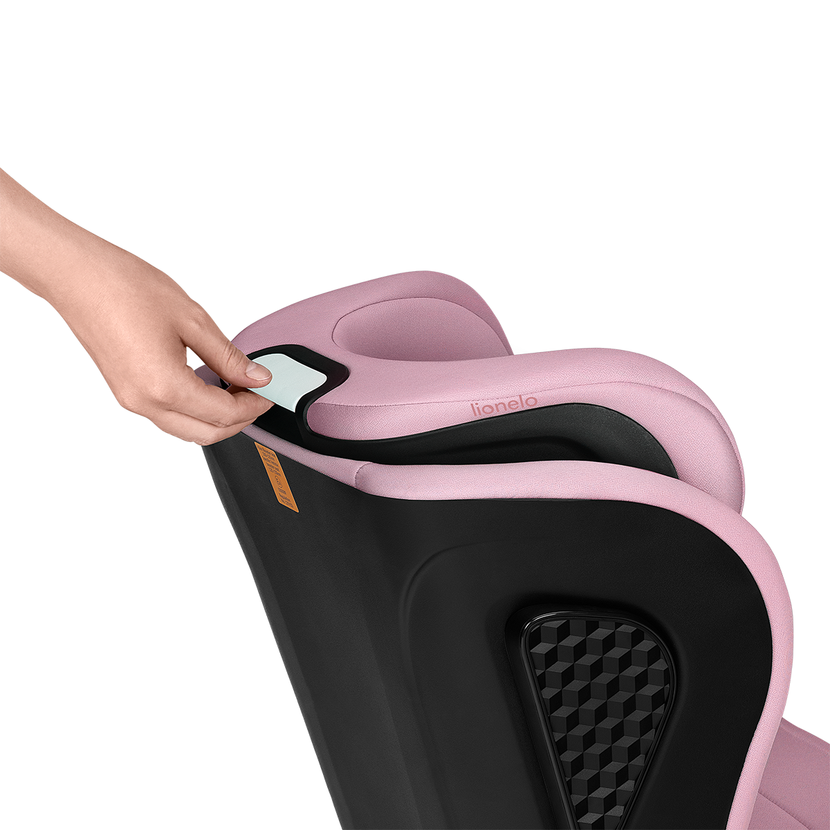 i-Size booster car seat product view 4 Lionelo Neal i-Size Pink Lilac