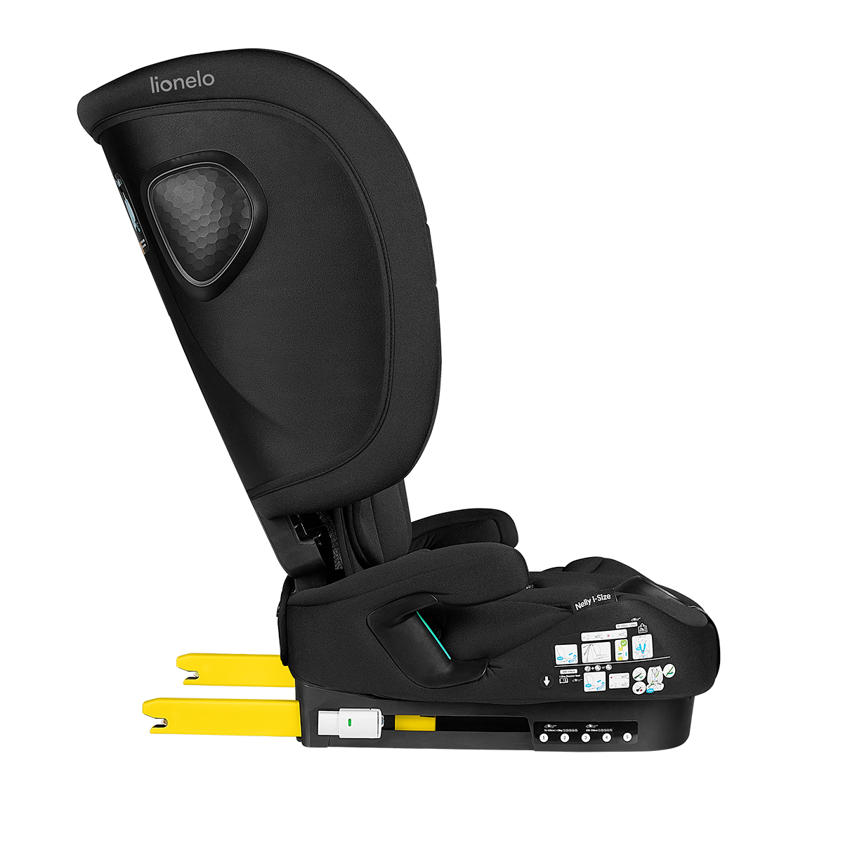 i-Size convertible car seat product view 7 Lionelo Nelly i-Size Black Carbon