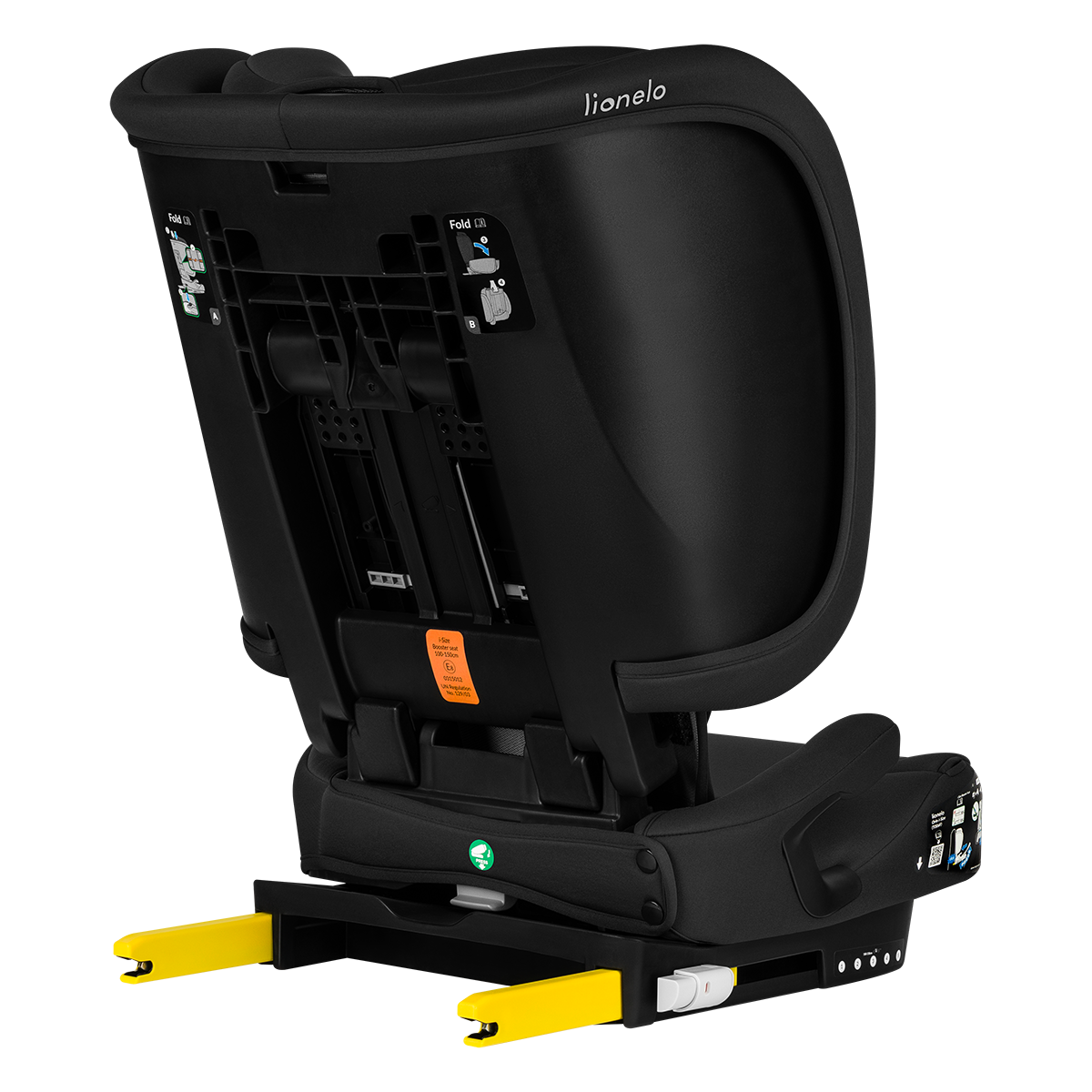 i-Size booster car seat product view 3 Lionelo Orin i-Size Black Carbon