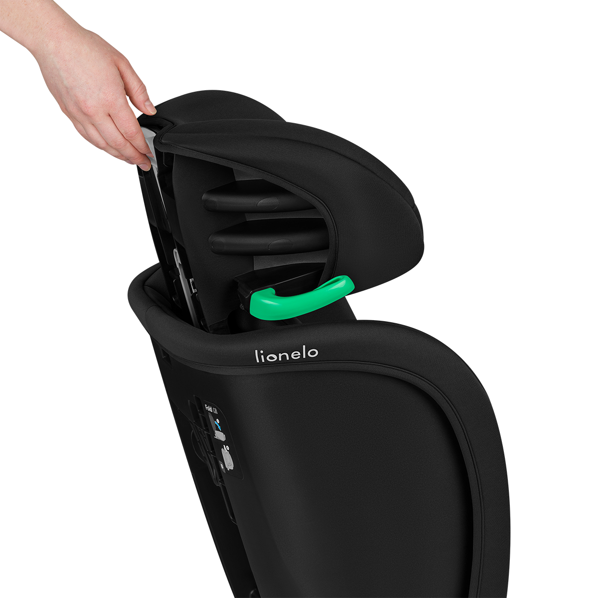 i-Size booster car seat product view 6 Lionelo Orin i-Size Black Carbon