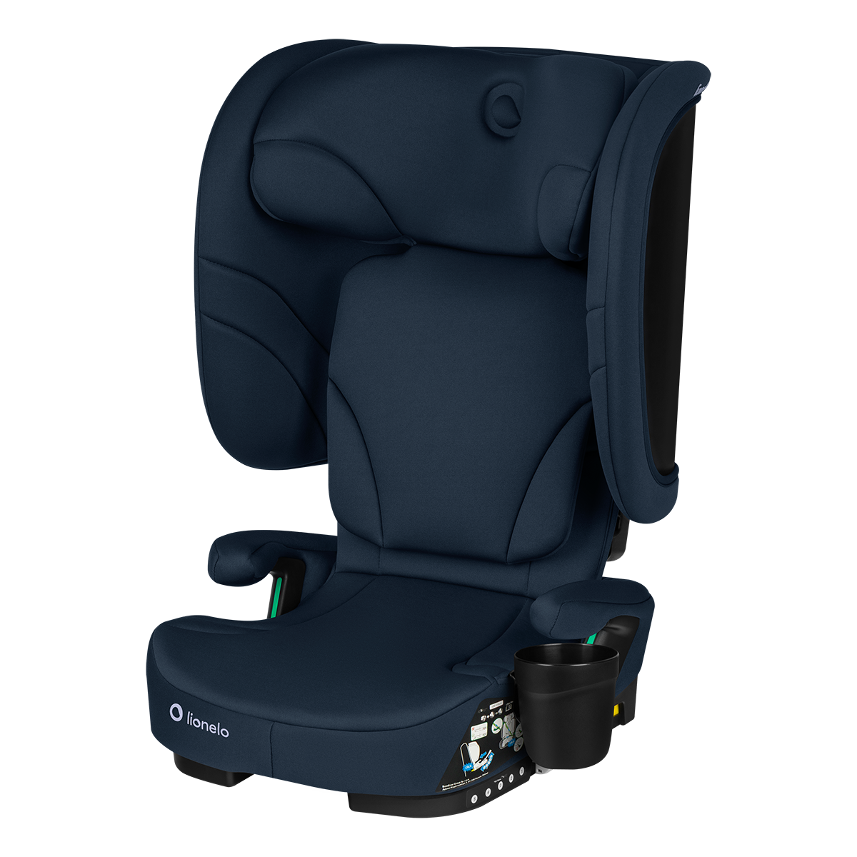 i-Size booster car seat product view 2 Lionelo Orin i-Size Blue Navy